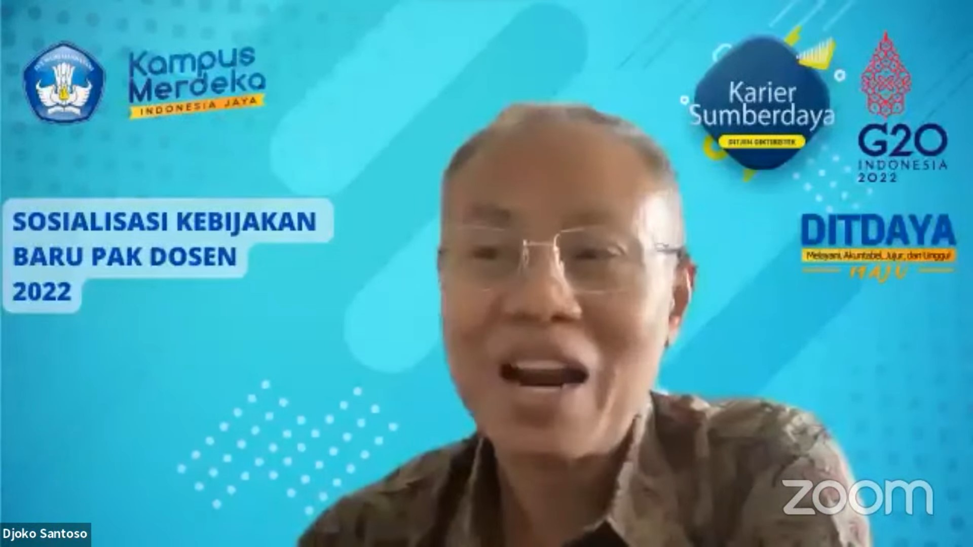 Sosialisasi Kebijakan Penilaian Angka Kredit (PAK) KEMDIKBUDRISTEK Tahun 2022