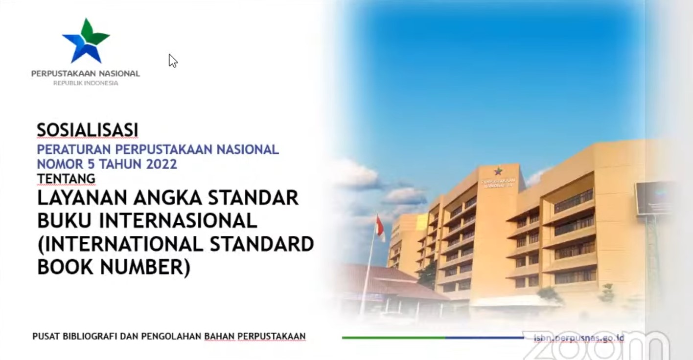 Peraturan Perpusnas Nomor 5 Tahun 2022 : Layanan Angka Standar Buku Internasional (ISBN)